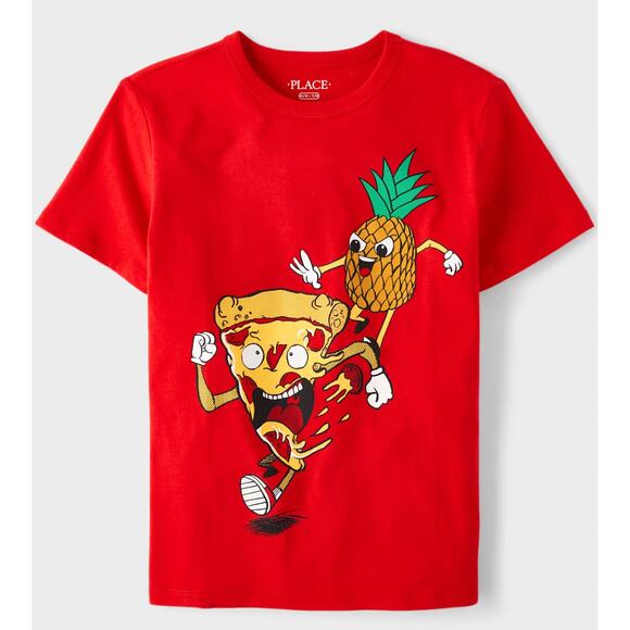 The Children's Place Red Pizza Graphic T-Shirt XL - Picture 6 of 7